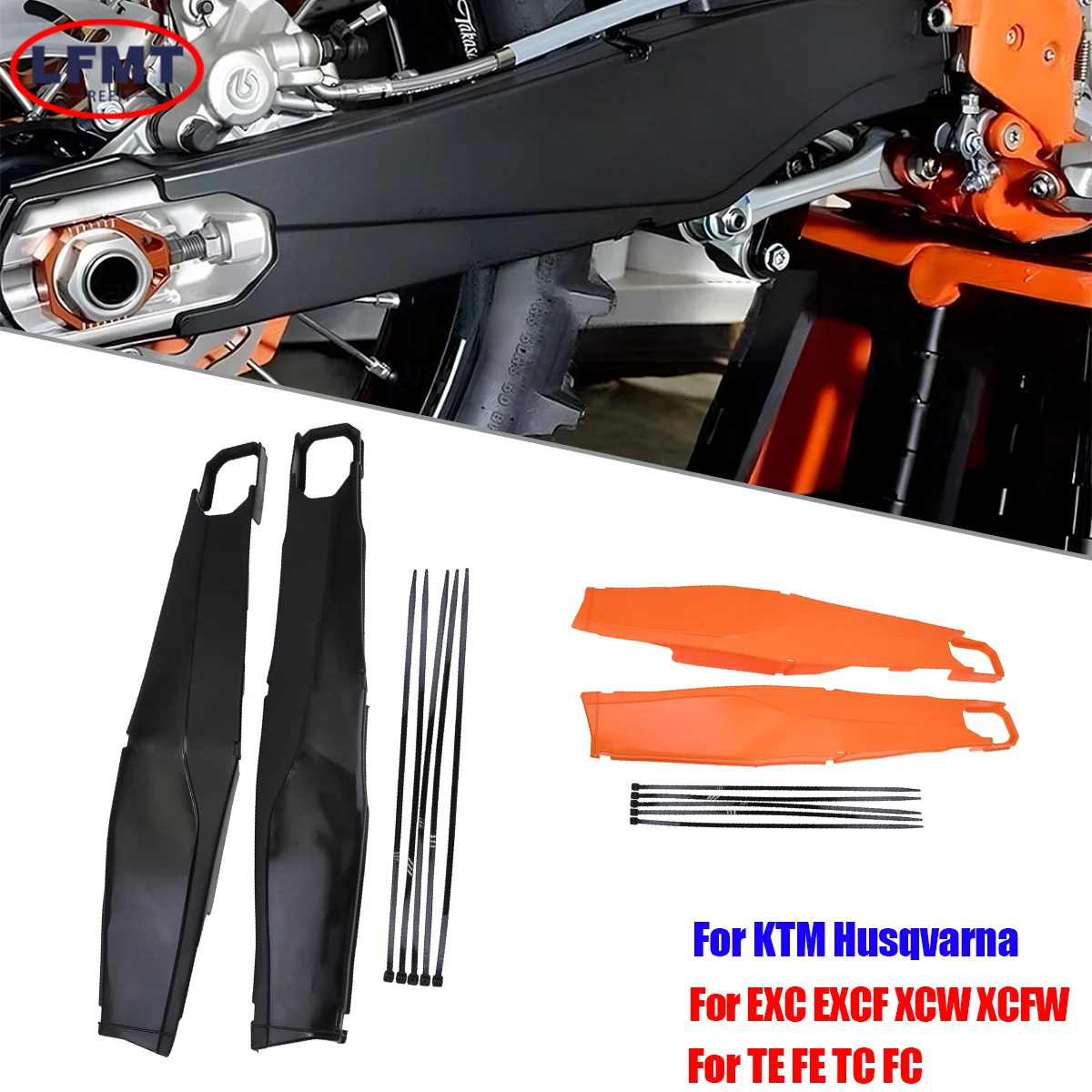 For KTM EXC EXCF EXC-F XCFW XCW TPI Six Days Motorcycle Swingarm Guard Protector Swing Arm Protection Cover 150-500cc 2012-2023