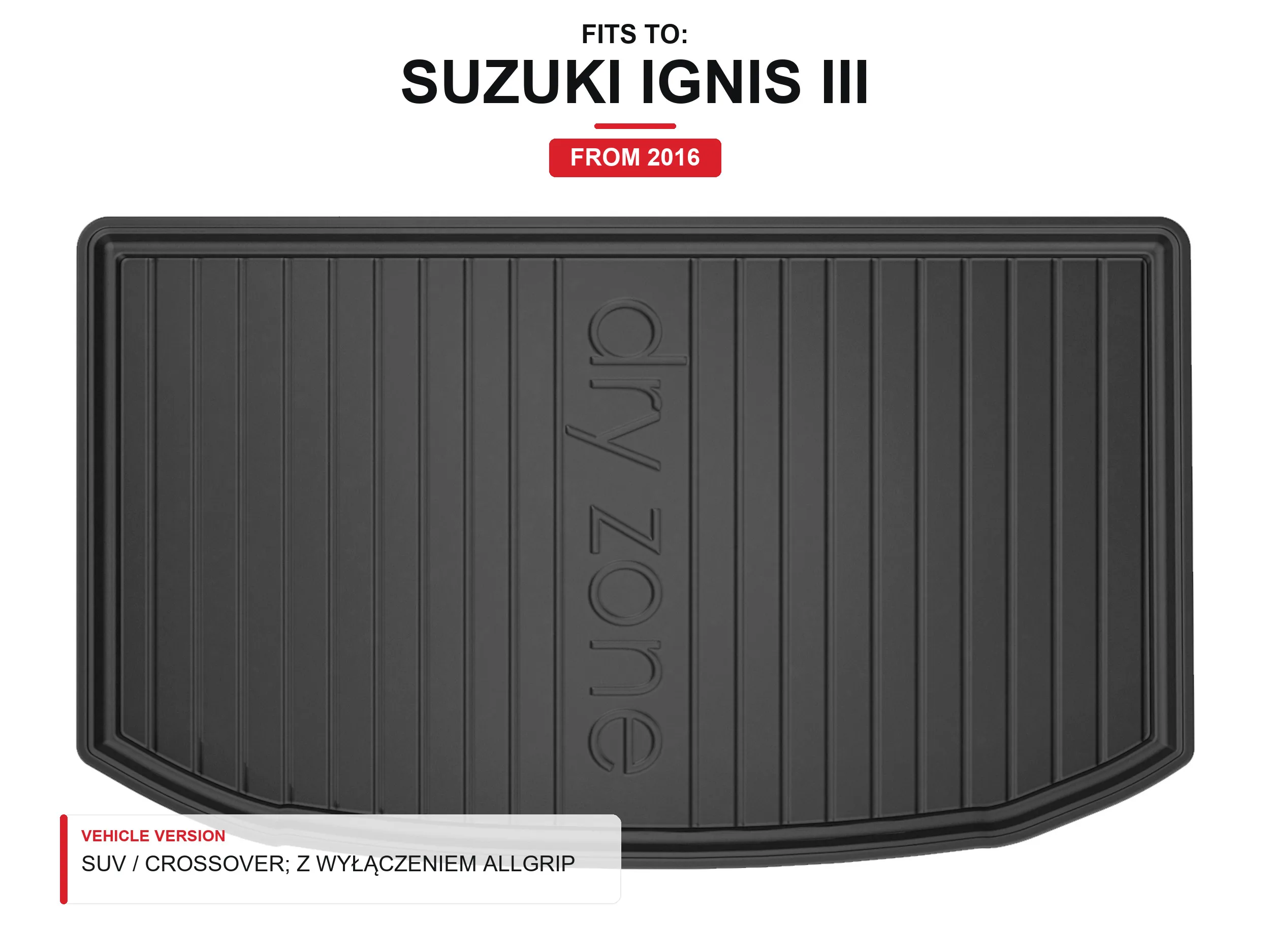 Kofferbakmat Tpe Dryzone Voor: Suzuki Ignis Iii 2016- Suv