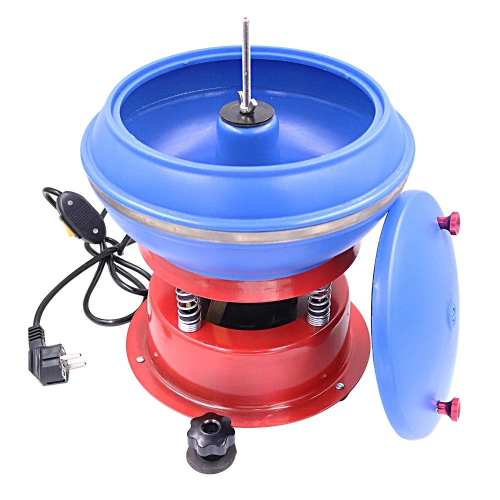 8 Inch Mini Vibratory Polishing Machine,Vibration Tumbler Grinder,Jewelry Buffing Tool for Workpiece Surface Grinding&Polishing