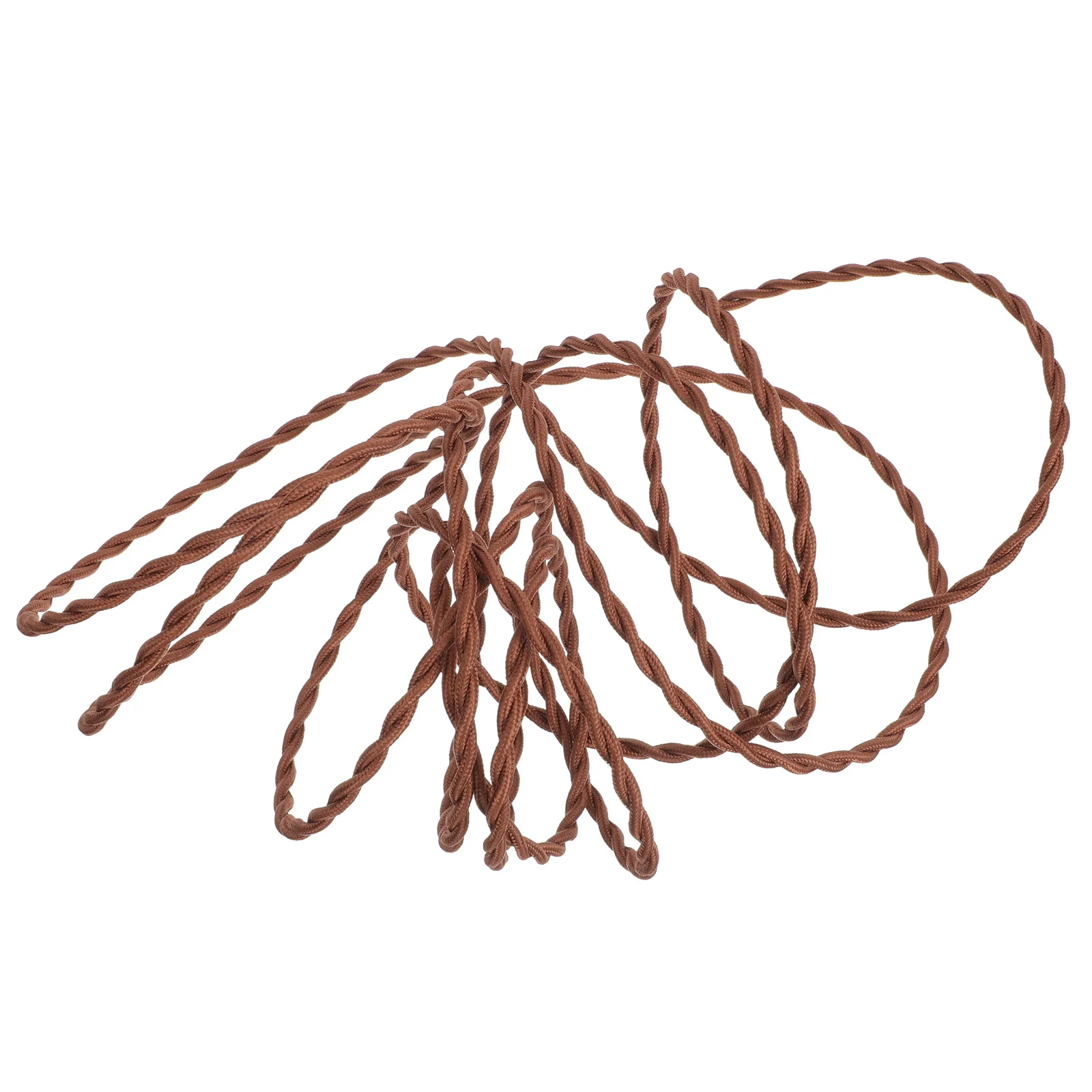 

4Pcs Copper Core Nylon Rope Hanging Light Wire Coffee Color Flexible Cable DIY Pendant Lamp for Chandelier Lighting