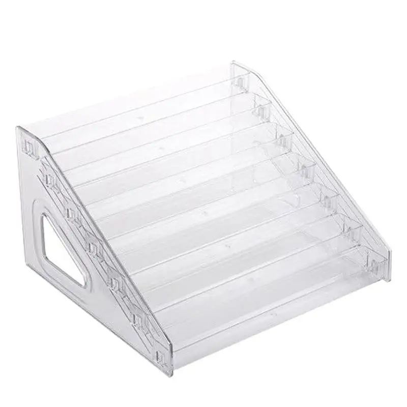 

Acrylic Riser 7 Tiers Large Capacity Clear Acrylic Card Display Stand Stylish Fragrance Shelf Home Organization For Trading