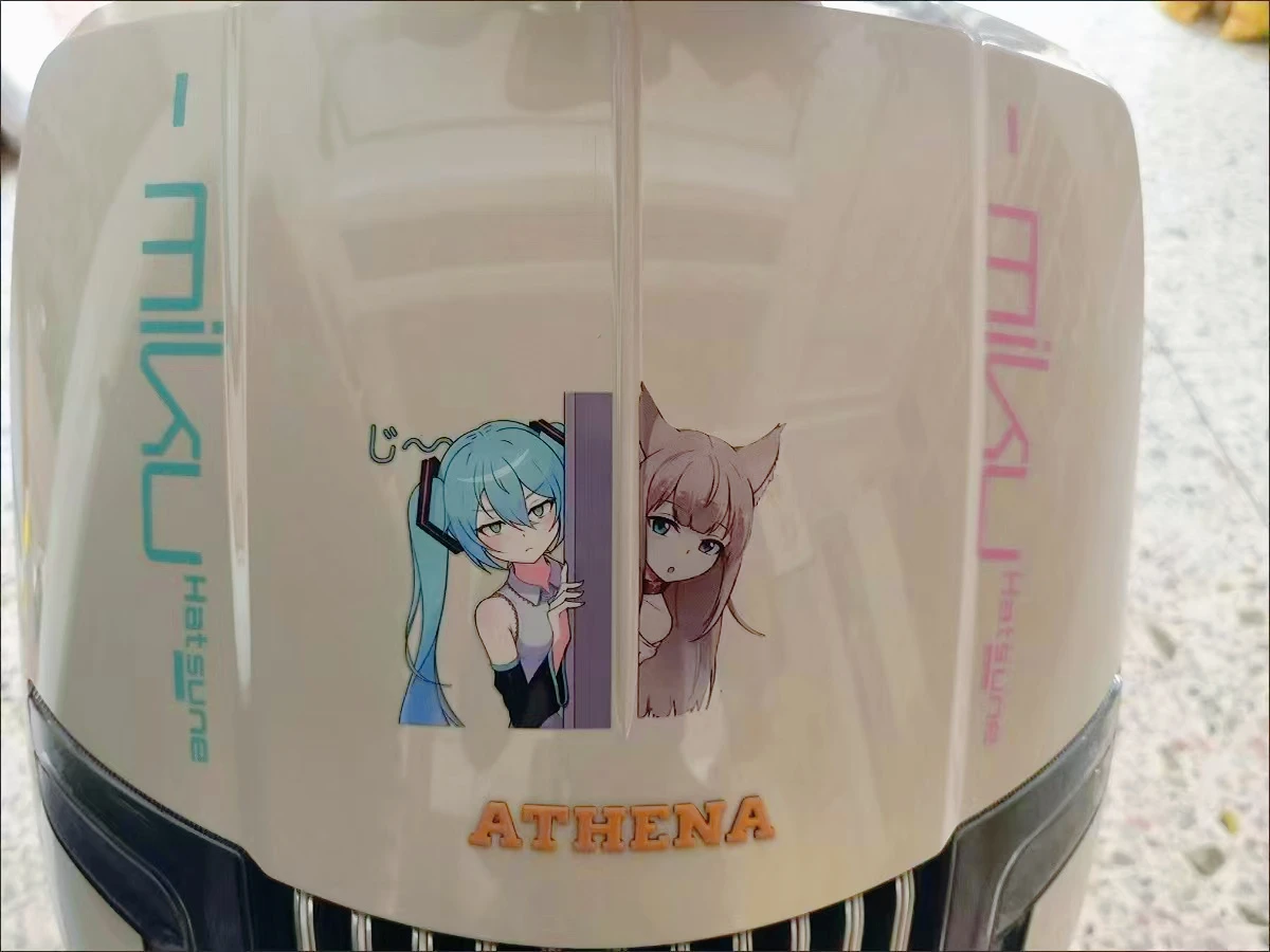 Anime Hatsune Miku Reflection Car Sticker Chassis Computer Electric Car Luggage Compartment Cute Sticker Kids Toy Gift