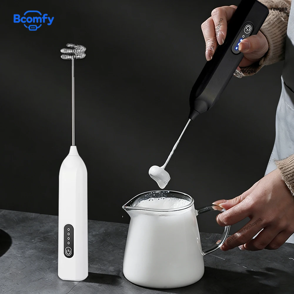 Milk Frother Wireless Handheld Coffee Whisk Mixer Mini Automatic Milk Foamer Latte Cappuccino Electric Blender Milk Foamer Maker