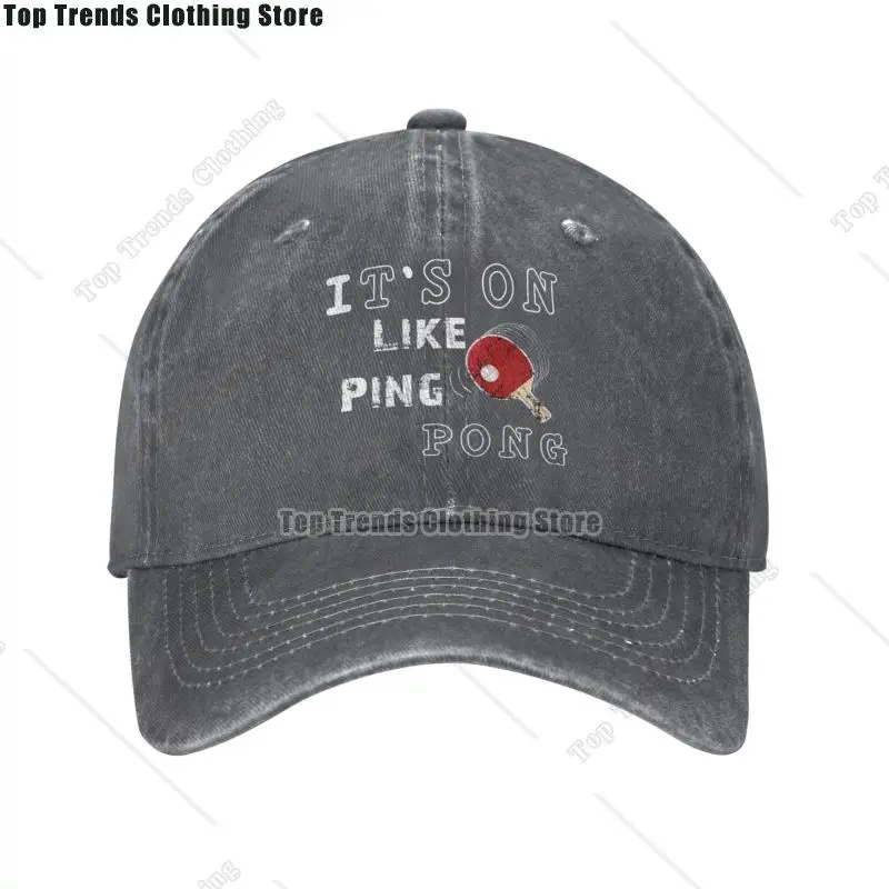 Classic Cotton Top Fun Its On Like Ping Pong Baseball Cap for Women Men Breathable Table Tennis Lover Dad Hat Sun Protection