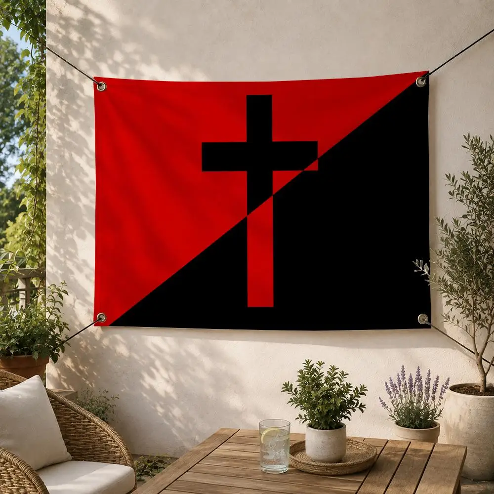 Cute Mysterious Black Cat Flags Decorative Flag Banner for Outdoor Garden Yard Camping Party Home Wall Hanging Decor