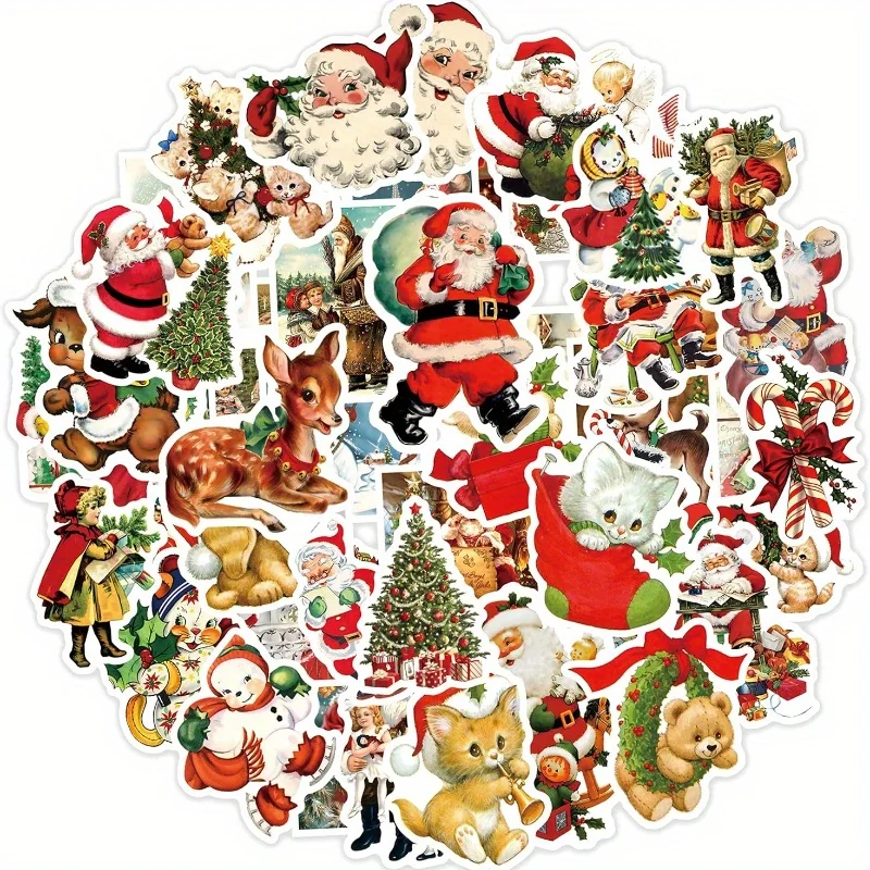 50PCS Retro Christm… - image