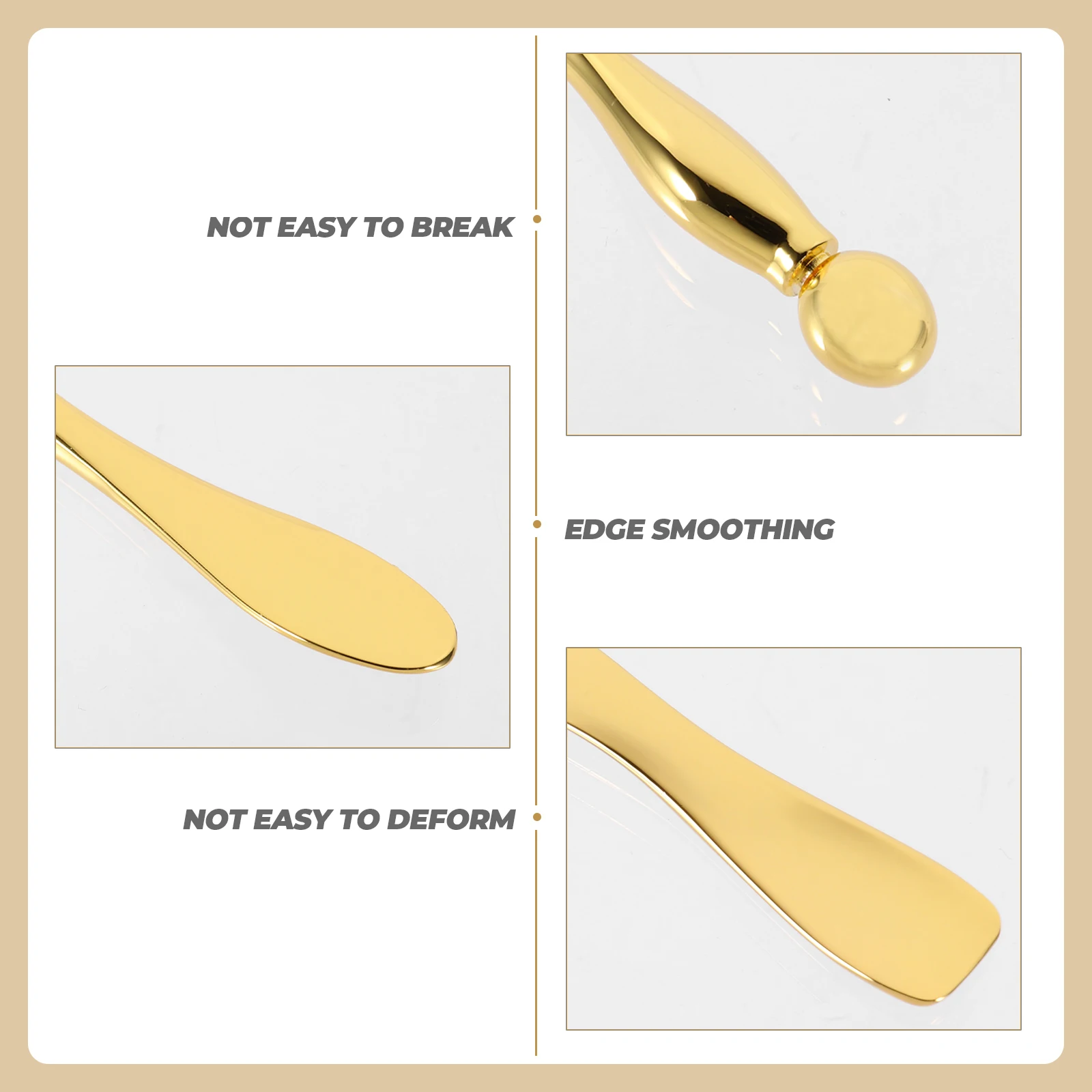 

3 Pcs Eye Cream Stick Zinc Alloy Beauty Spoon Compact Portable Makeup Tool Eyelid Massager Facial Skincare Set Reducing Dark