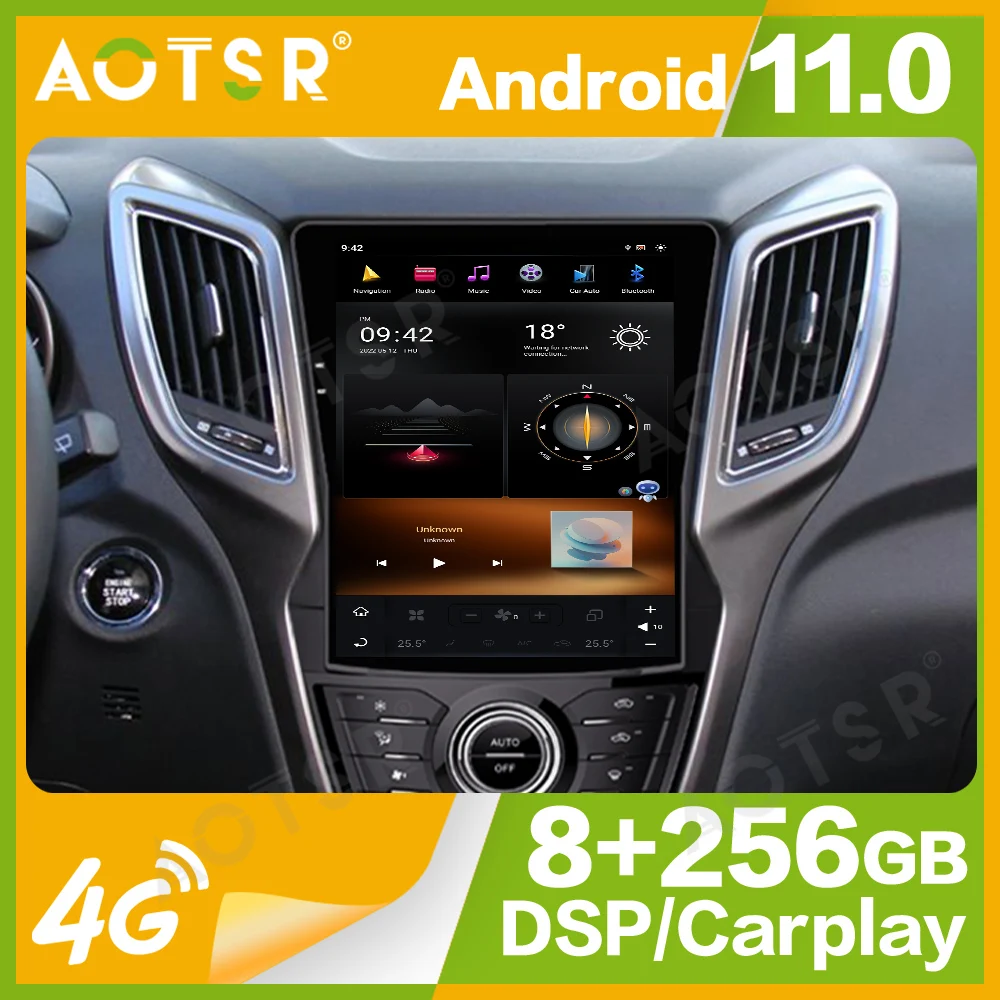 10.4'' Qualcomm 8 For Tesla For Changan CS75 2014-2018 Car Radio Multimedia Player Android 11 Auto GPS Navi Carplay Head Unit