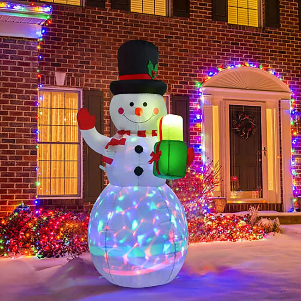 

1.5m Giant Inflatable Snowman LED Glowing 1.8m Navidad Inflable Santa Claus Christmas Party Decorations New Year Xmas for Yard