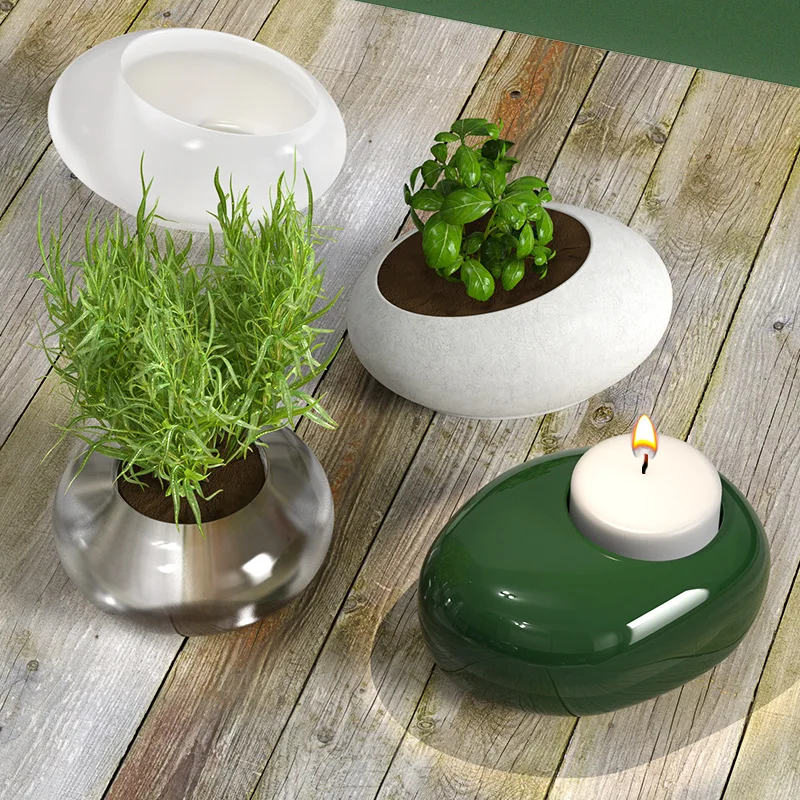 Moule naren silicone en résine de cristal bricolage, ornement ci-après, porte-bougie en forme d'oeuf, pot de plante de fleur, décoration d'élection, tirelire