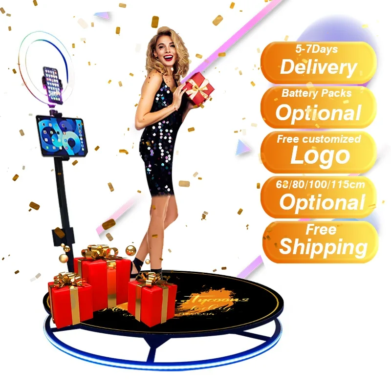 

Ready To Ship Portable Selfie Stick Roaming Wedding Birthday Props 360 Camera Spinner Video Photo Booth Photobooth