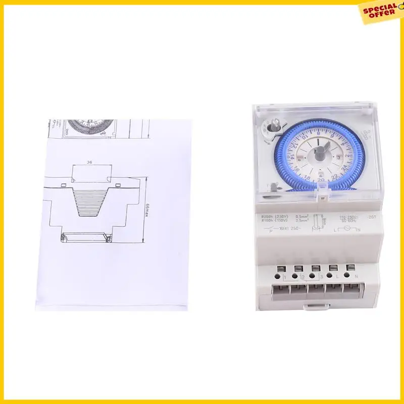 A25P Mechanical Timer Switch Mechanical Timer Switch Plastic 15 Mins Timer Mechanical 24H Timer Mechanical Timer Switch