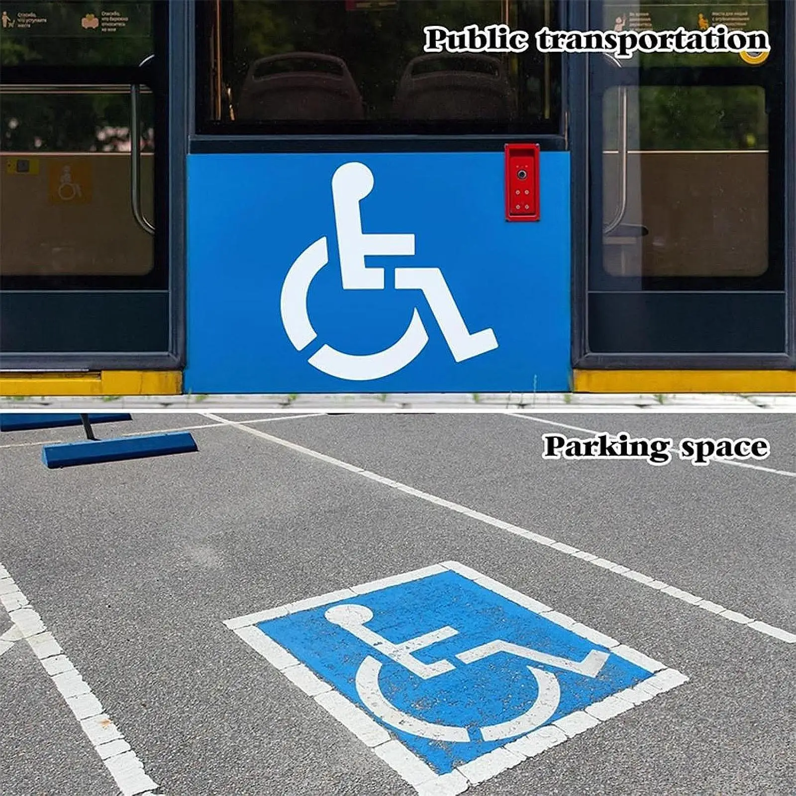 Handicap Parking Stencil Reusable Silicone Clear Pavement Marker Weather Resistant for Garage Lot