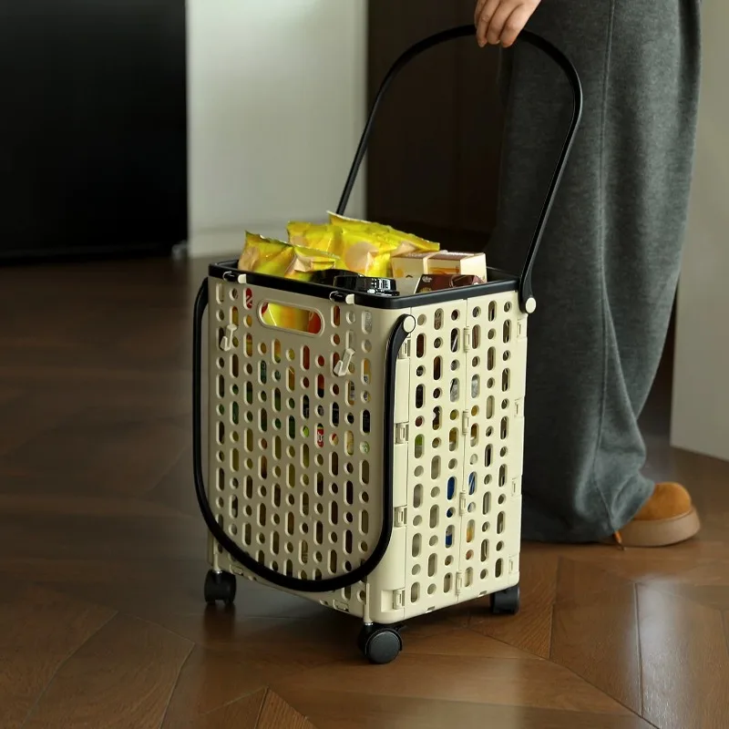 Foldable Storage Laundry Baskets Dirty Black Wheels Trolley Laundry Hamper Cool Plastic Cesto Para Ropa Sucia Home Accessories