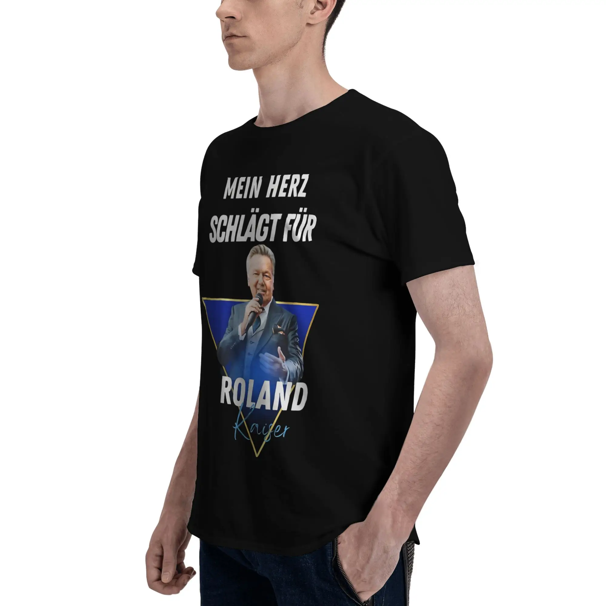 Men Women Graphic Printed Roland Kaiser  Eurovision Song Contest 2026 ESC2026 T Shirt Tee 100% Cotton  T-shirts Clothing view 4