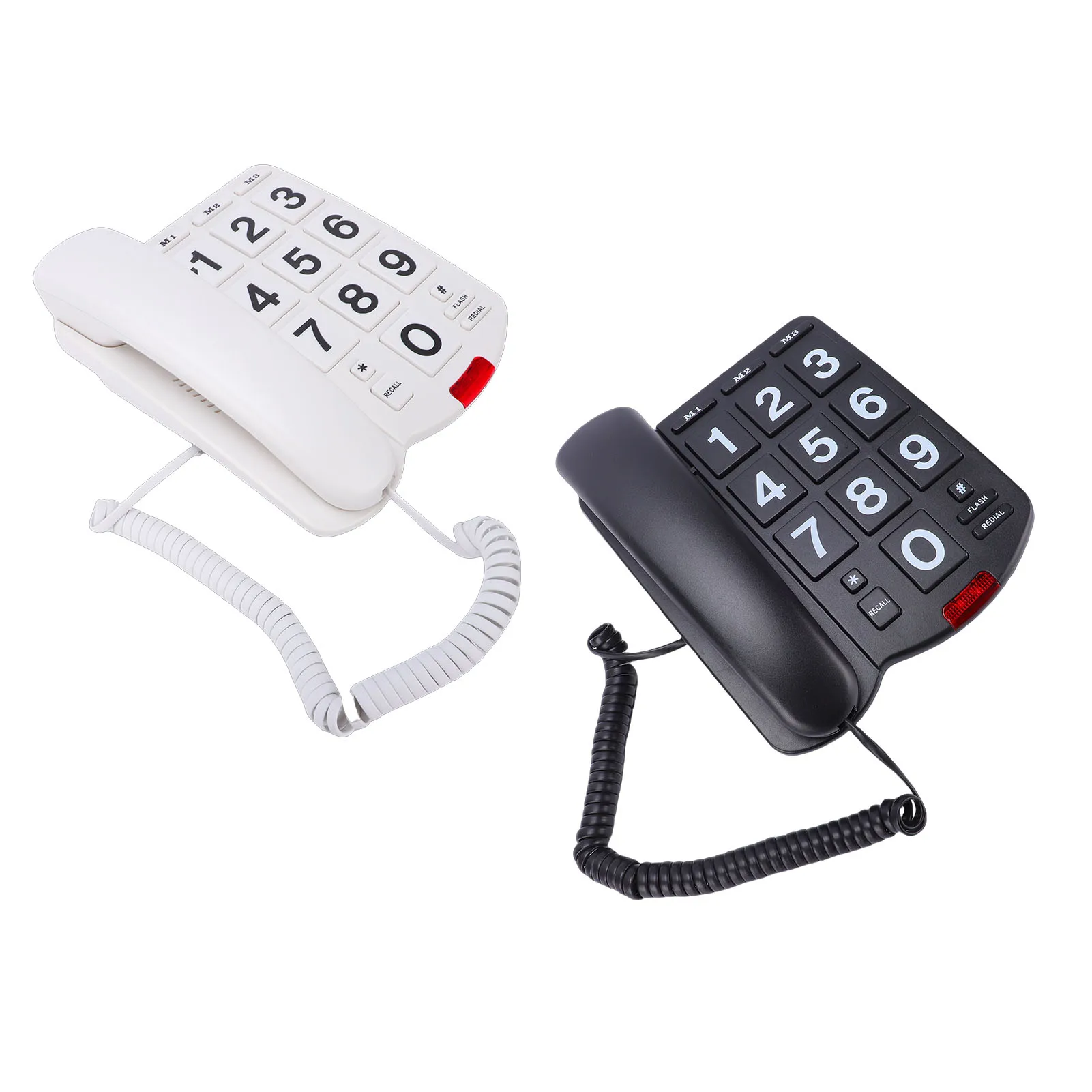 Large Keys Corded Phone One Touch Speed Dial Landline Phone with 110dB Loud Ringer Flashing Indicator Redial Function for Senior