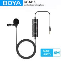 BOYA BY-M1S Lavalier Lapel Microphone for iPhone Mobile Smartphone PC Computer Android DSLR Cameras Youtube Live Streaming Vlog