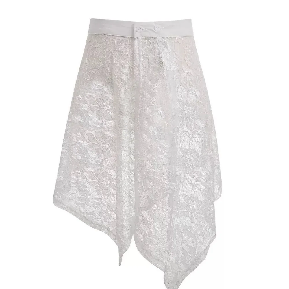 Irregular Lace Underskirt Slips Anti-glare Cheongsam Safety Skirt Petticoat Asymmetric Loose Lining Petticoat Women Female