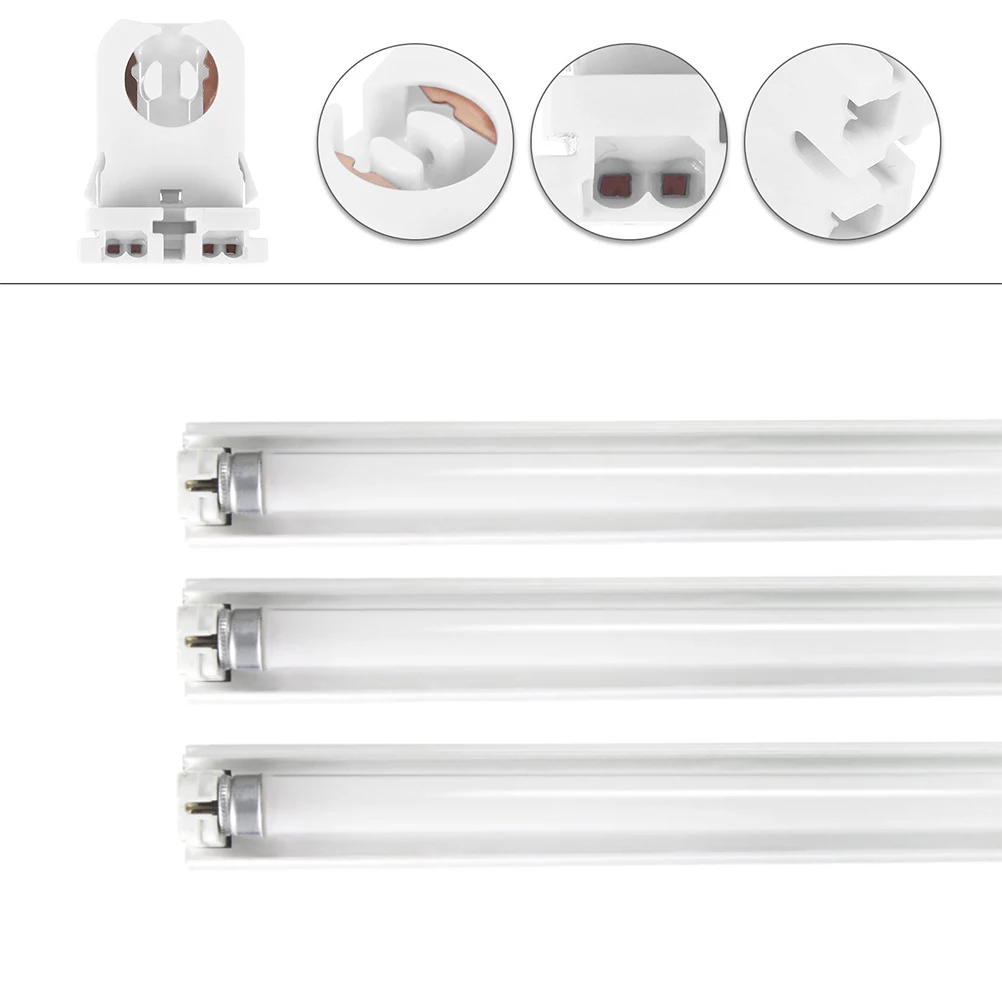 

10Pcs Light Bulb Socket Holder Plug in Pendant Lamp Base Tombstone Lampholder for Fluorescent Tube Easy Install Ceiling Lamp