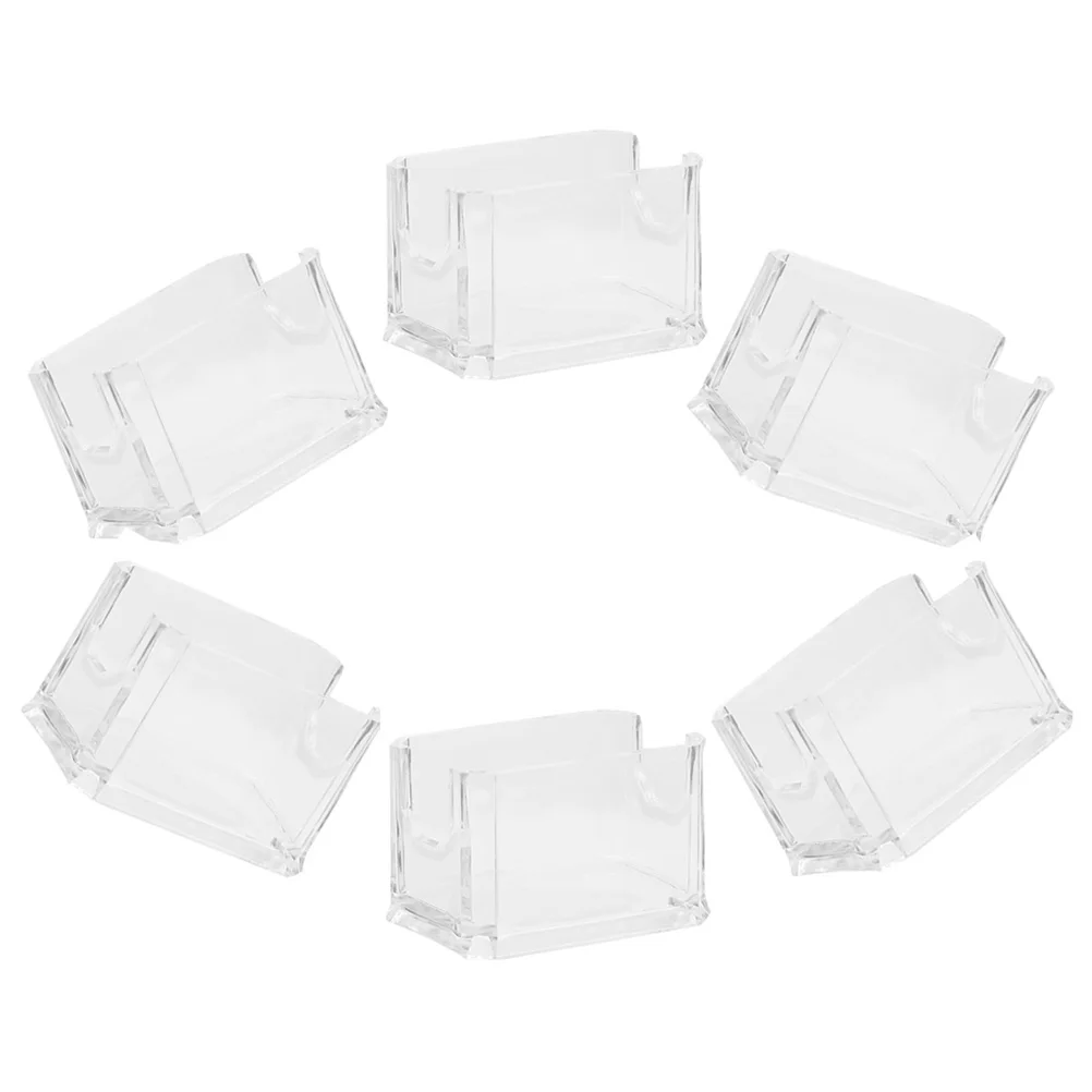 

6Pcs Coffee Bag Box Acrylic Tea Bag Holder Transparent Storage Organizer for Kitchen Home Office Sugar Packet Container