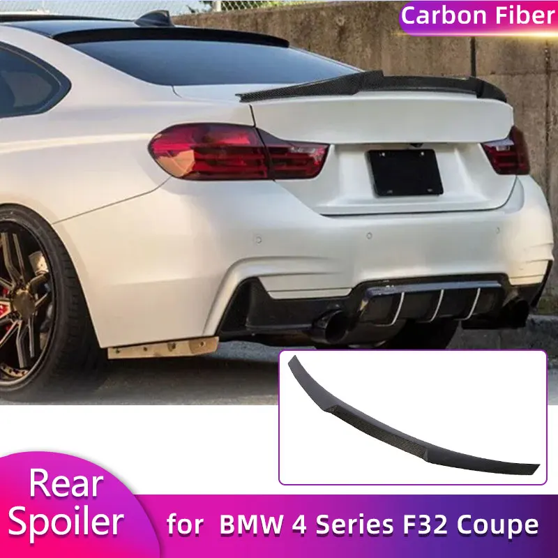 

Задний спойлер багажника из углеродного волокна, крылья для BMW 4 серии F32 Coupe, 2-дверный 2014-2019, гоночный задний спойлер, багажник, крыло, комплект кузова