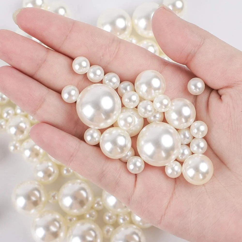 3/4/5/6/8/10/12/14/16/18/20mm Perlen ABS Lose Runde Perlen Für DIY Schmuck Machen Weiß Beige DIY Imitation Kleidungsstück Perlen – Detail 3