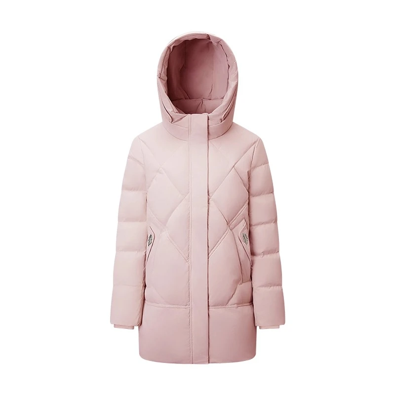 Chericom 여성용 다운 재킷 2025 겨울 새 컬렉션 솔리드 따뜻한 후드 다운 코트 통근 캐주얼 긴 소매 코트 Y309305Y
