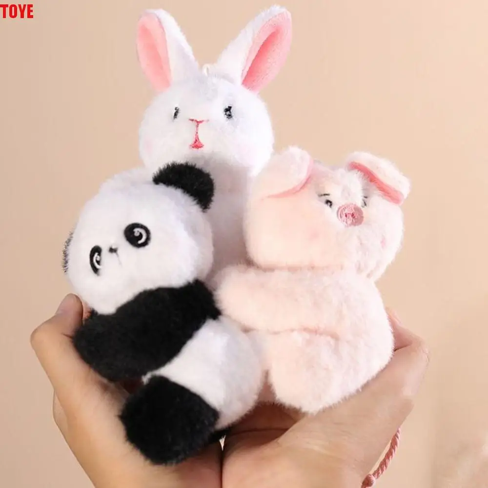 Cuddly Stuffed Animals Magnetic Doll Keychain Small Plushie Pendant Panda Plush Toy Cartoon 10cm Plush Keyring Doll Kids Toy