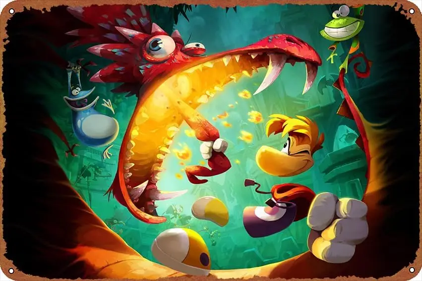 Video Game Rayman Legends Rayman Metal Tin game Poster Signs 8 x 12 Inch Decor Funny Chic Art Wall Decort Home Yard Signs B sign