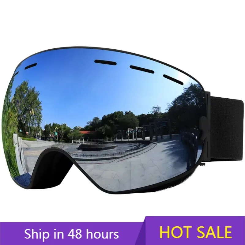 

POWER LEAP 2025 Dual-Layer Anti-Fog Ski Goggles with Colorful Toric Cylindrical Lenses UV400 Snowboard Glasses for Men Women Out