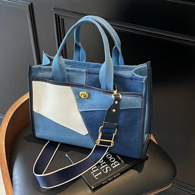 

Women Cloth Tote Bag Large Capacity Thickened And Durable Handbag Practical Female Commuter Shoulder Messenger Bags Girl Purse