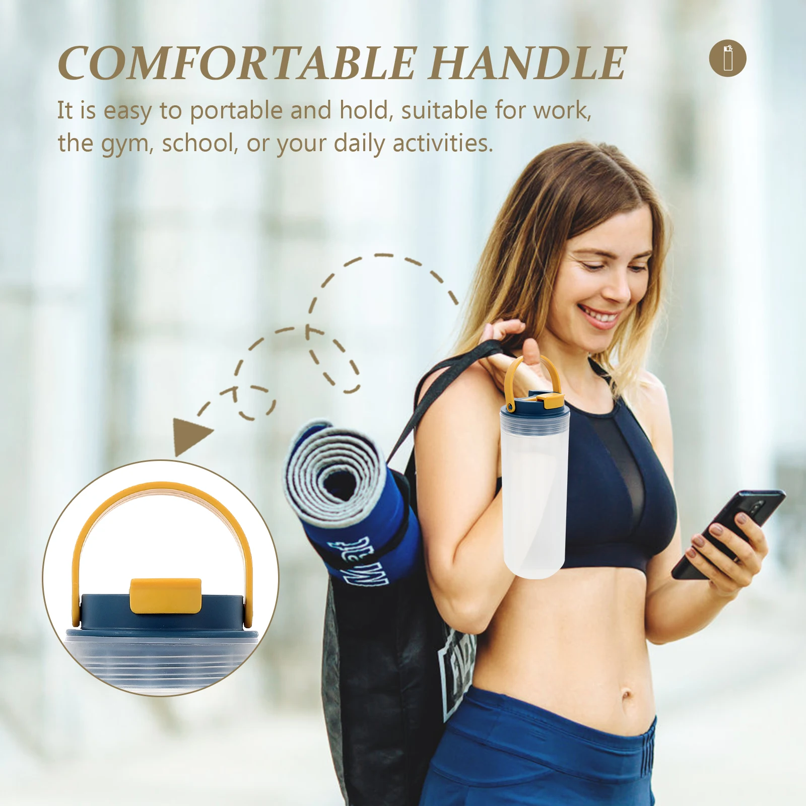 

Sports Water Bottle 1 Gallon Large Capacity Portable Outdoor Fitness Jug and Long-Lasting Use for Gym Water Bottle