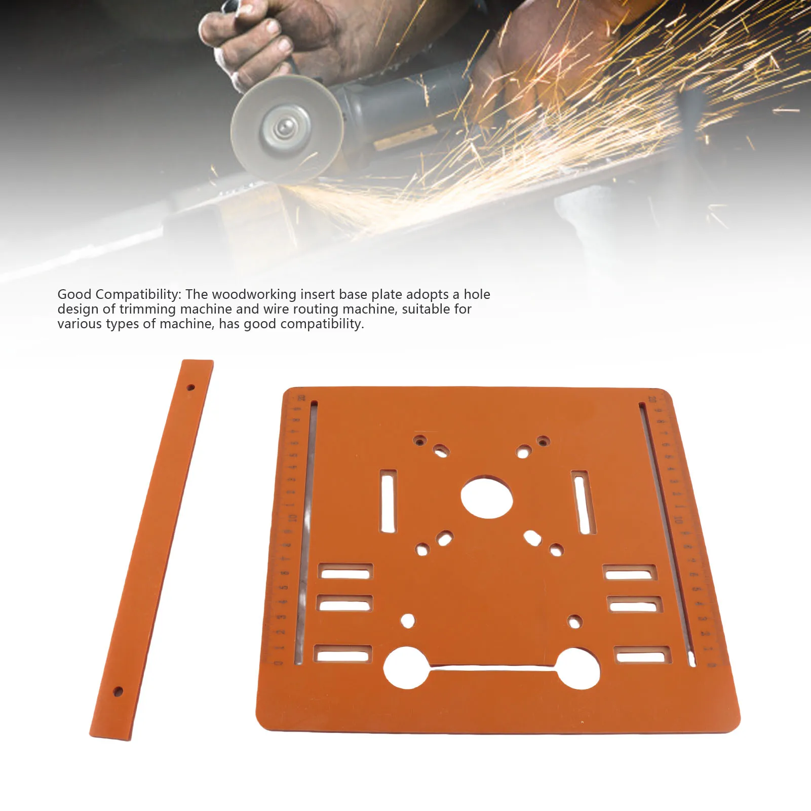 Cutting Machine Bottom Plate Strong Compatibility 28x25cm Easy Installation Circular Saw Insert Plate for Woodworking Projects