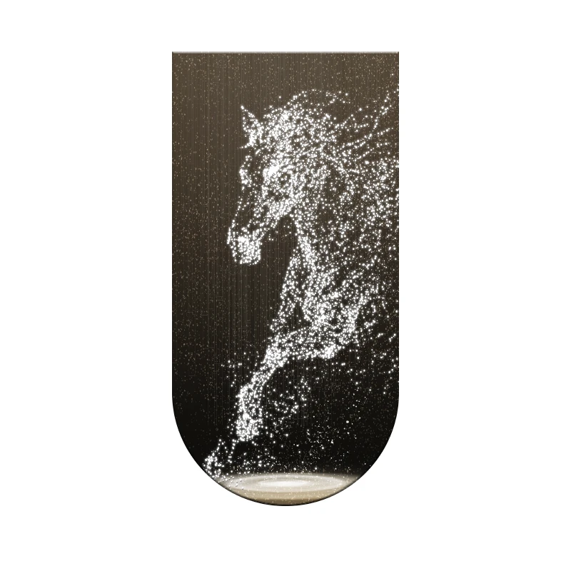 

Ma Jiacheng Entrance Decorative Painting Atmospheric Horse Hanging Painting Advanced Sense Home Wall Painting with Lights