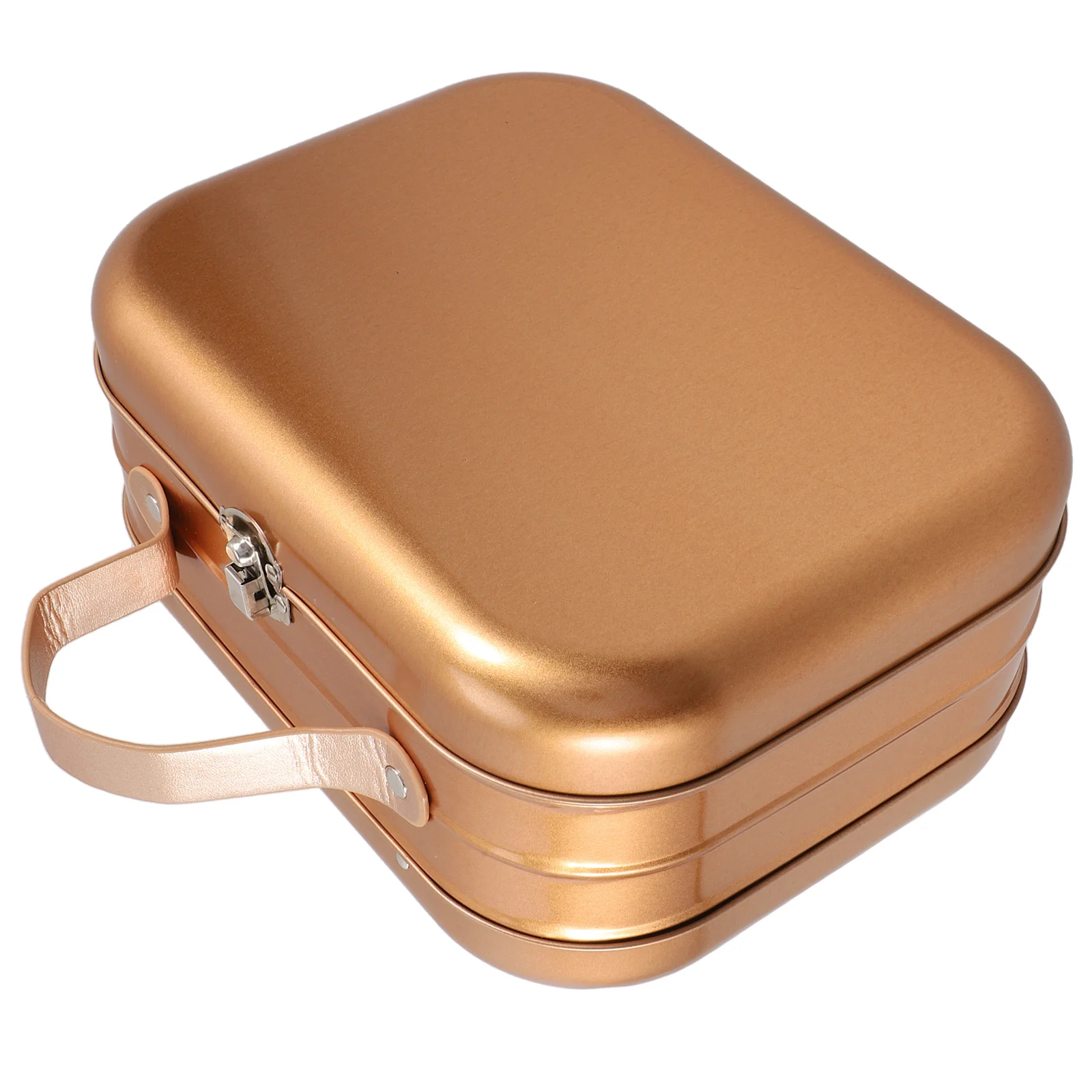 

Tinplate Box Handheld Gift Wrapping Case Storage Container Sealed Design Suitable Occasions Personal Use Tin Box