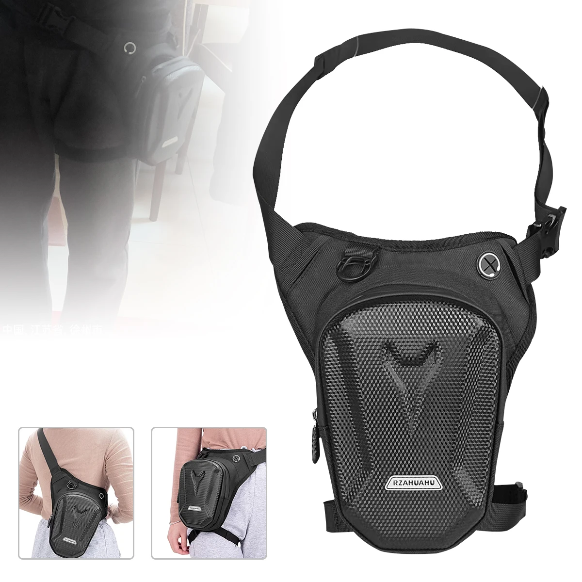 Tactical Leg Bag Men's Riding Motorcycle Motorcycle Multifunctional Waterproof Gaiters Cross body Storage Travel Hiking Cycling