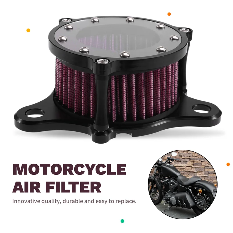 مجموعة منقي هواء لـ Sportster XL883 XL1200 Iron 883 48 72 1991-2021 طقم فلتر الهواء للدراجات النارية