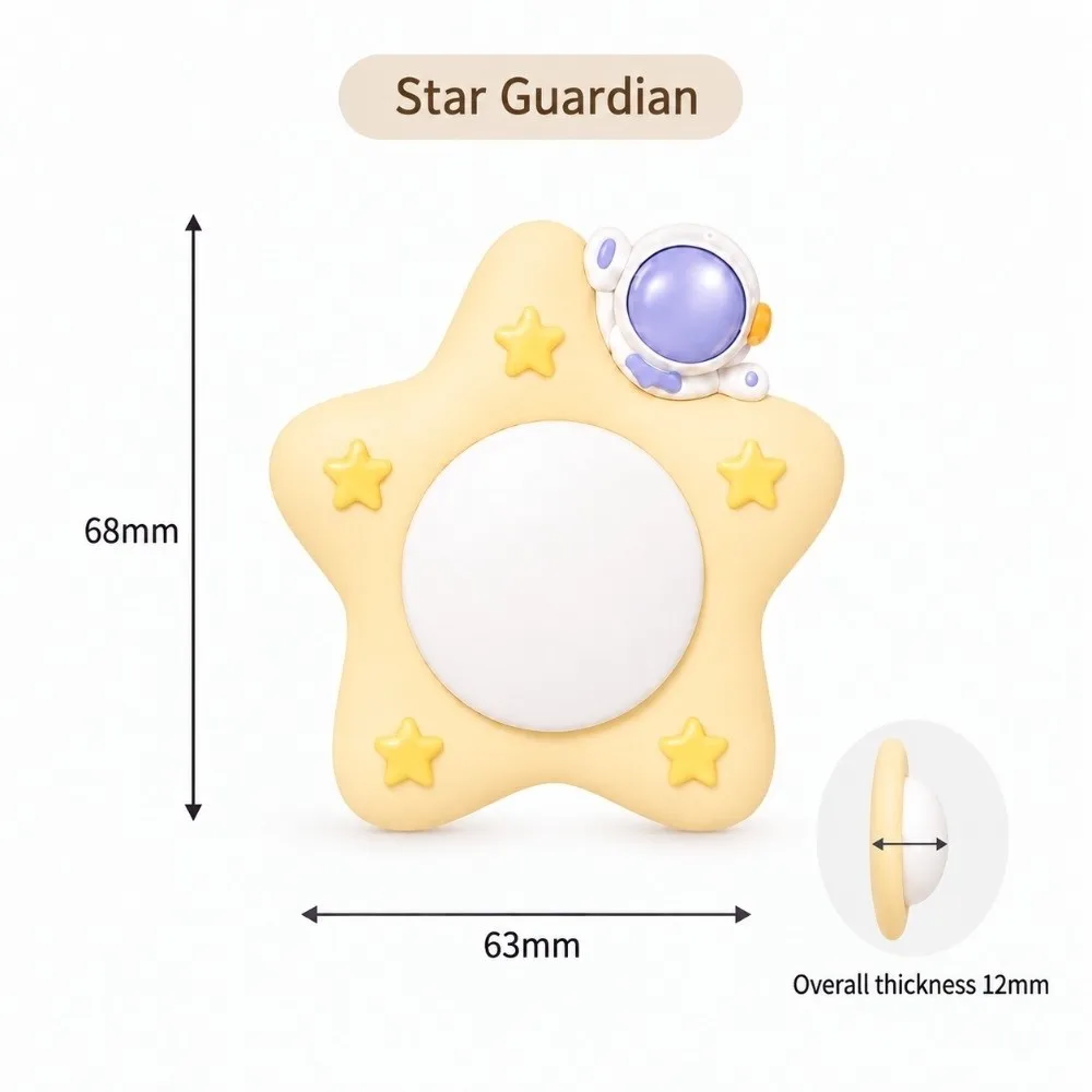 Soft PVC Door Stopper Bumper 12mm Thick Self Adhesive Door Handle Bumper Silent Shock Absorption Moon Star Cloud Astronaut