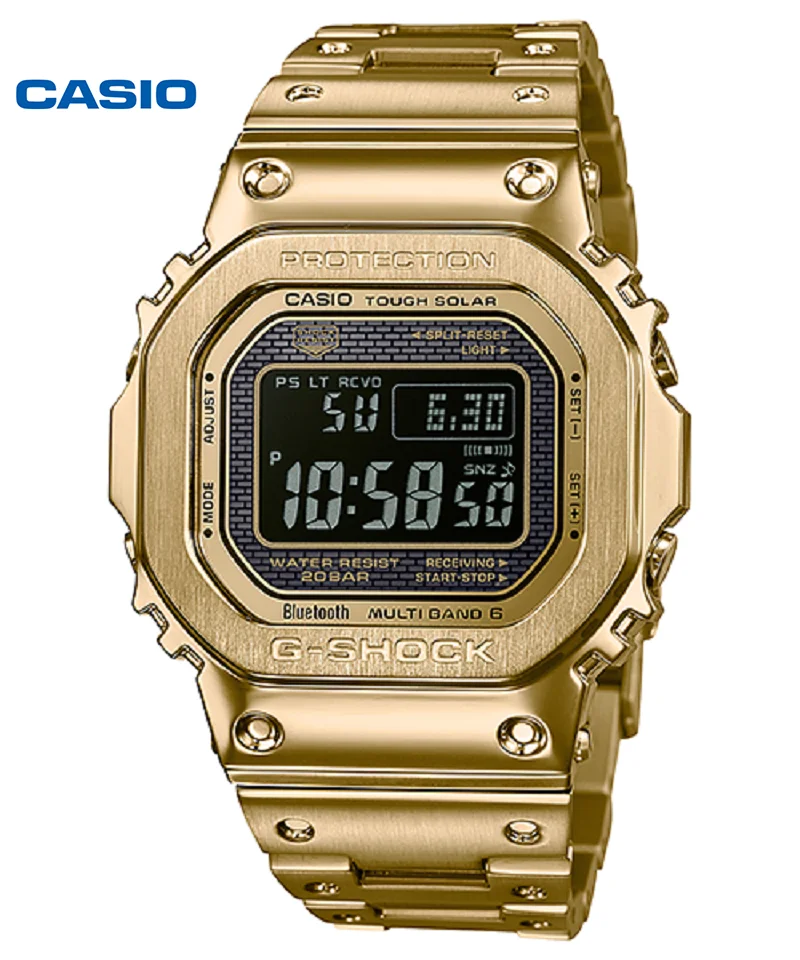 VIP NEW Casio GMW-B5000 series small square fashion metal sports watch G-shock men's multi-function waterproof LED display