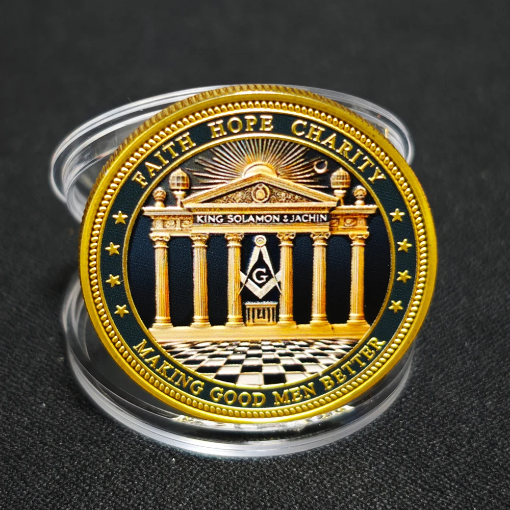 2026 New Triangle Fraternity Commemorative Coin Gold Plated Embossed Color Printed Collectible Coin Souvenir Gift Craft