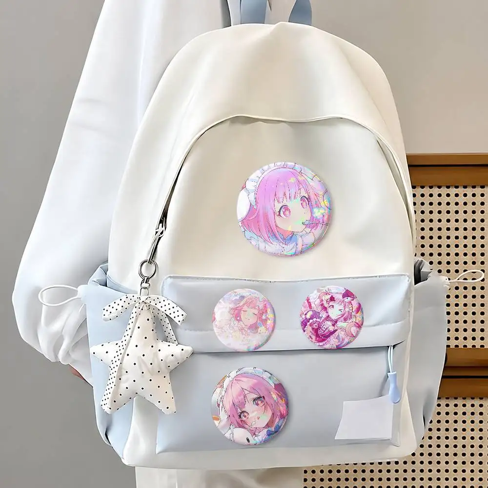 Figur-e Emu Otor-i Mixed Theme Round Button Badge Set Anime Cartoon Music Game Fashion Pins For Bags Clothes Accessories