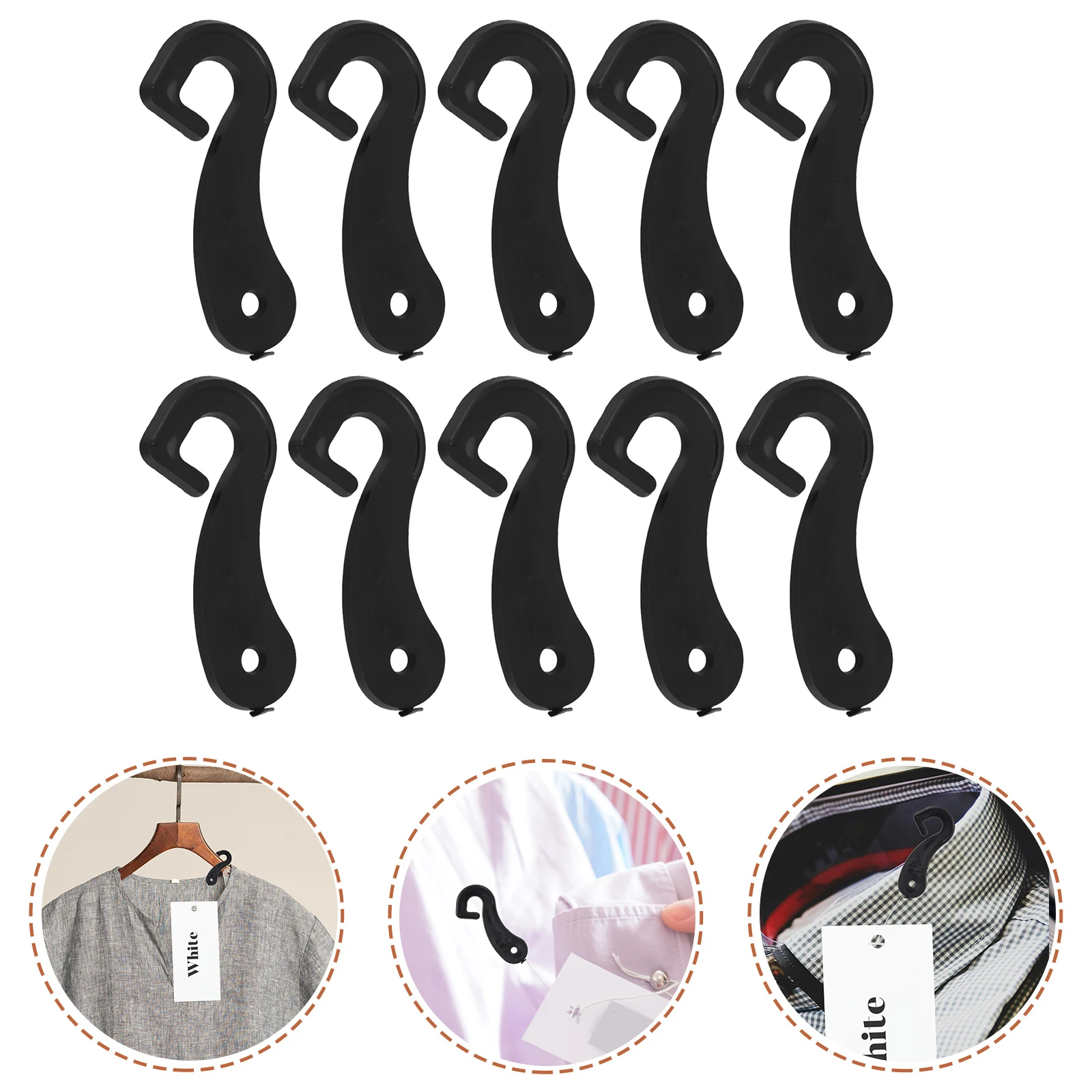 

100 Pcs Plastic Question Mark Hook Hanger Hooks Hat Retail Clothing Hosiery Display Accessories Hangers Decor Label
