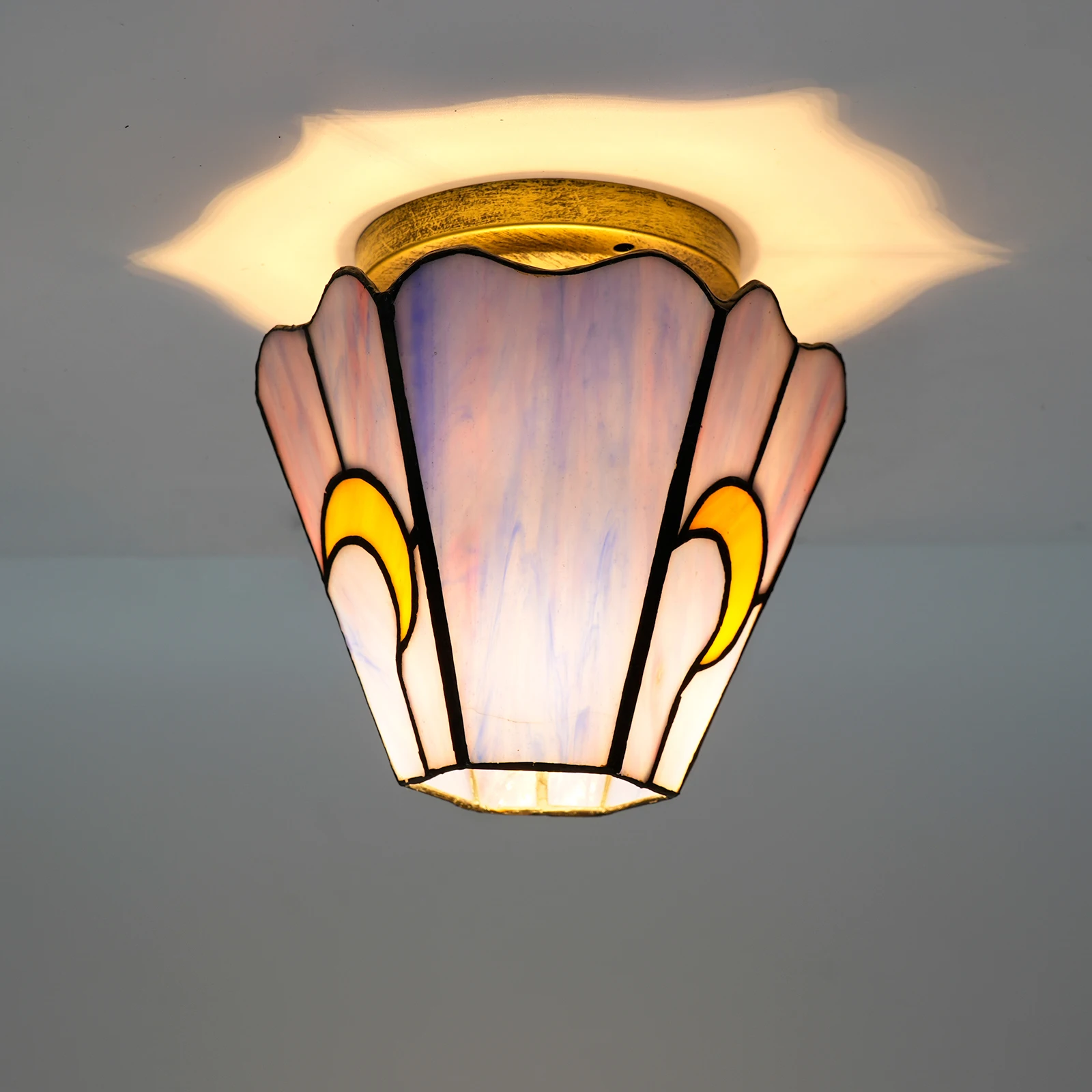 Stained glass Ceiling Light Corridor Channel Ceiling Lamp Luxury Balcony Aisle Lamp Home Foyer Track Light Kitchen Ceiling Light
