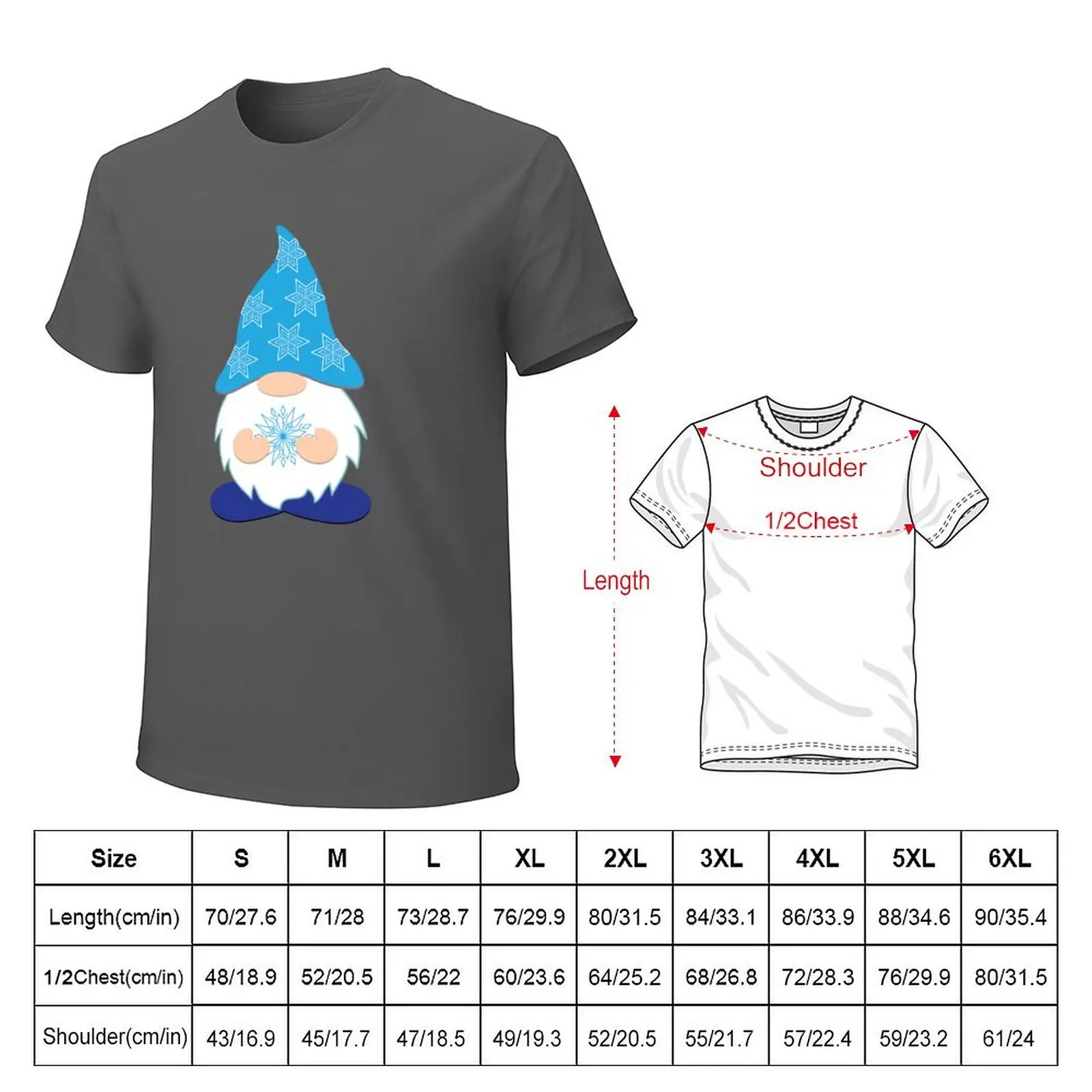 Gnome Winter T-Shirt plus sizes vintage clothes aesthetic clothes fruit of the loom mens t shirts