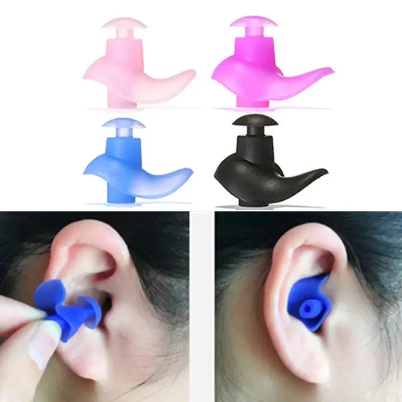 Durable Earplugs Classic Delicate Texture 1 Pair Waterproof Soft Earplugs Silicone Portable Ear Plugs Swimming Accessories