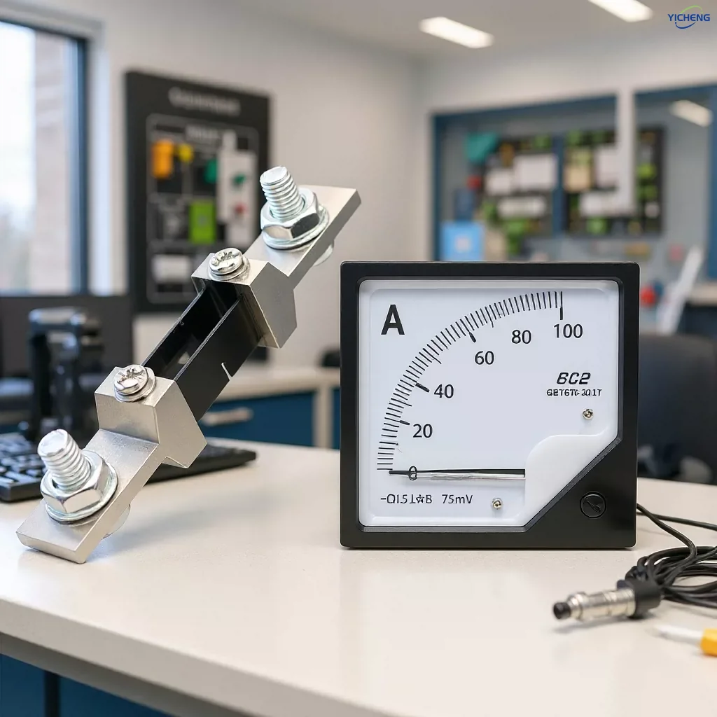 YICHENG DC Ammeter 6C2 Pointer Type Mechanical,20A~150A /75mV.Equipped with current divider
