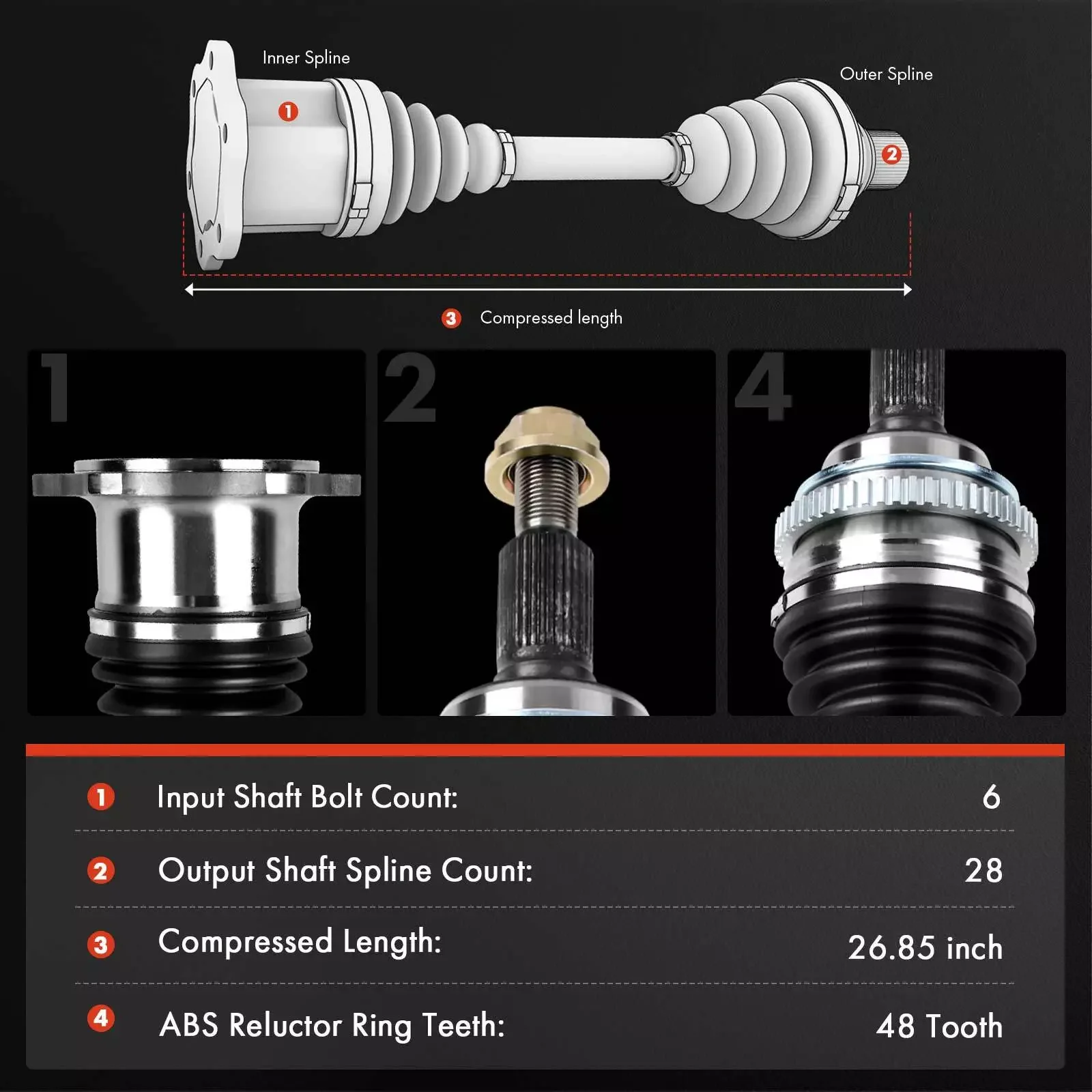 Gruppo assale CV anteriore sinistro o destro per Porsche 911 1999 2000 2001 2002-2005
