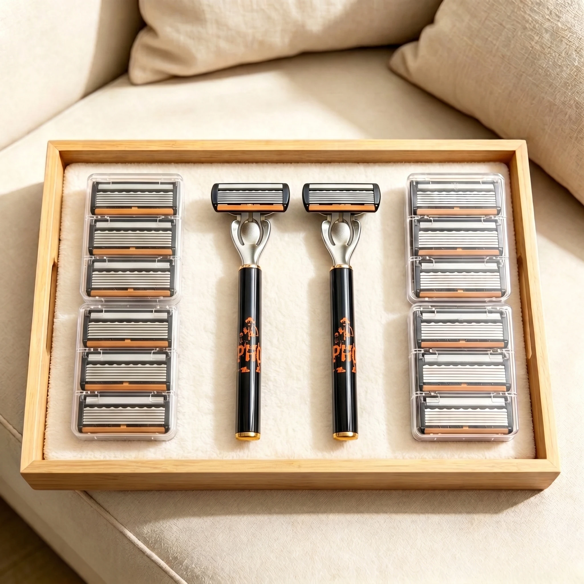 Men's Manual Razor 6-Layer Precision Blade System Replaceable Refills, Long-term Use, Men & Women Suitable Great Gift Idea