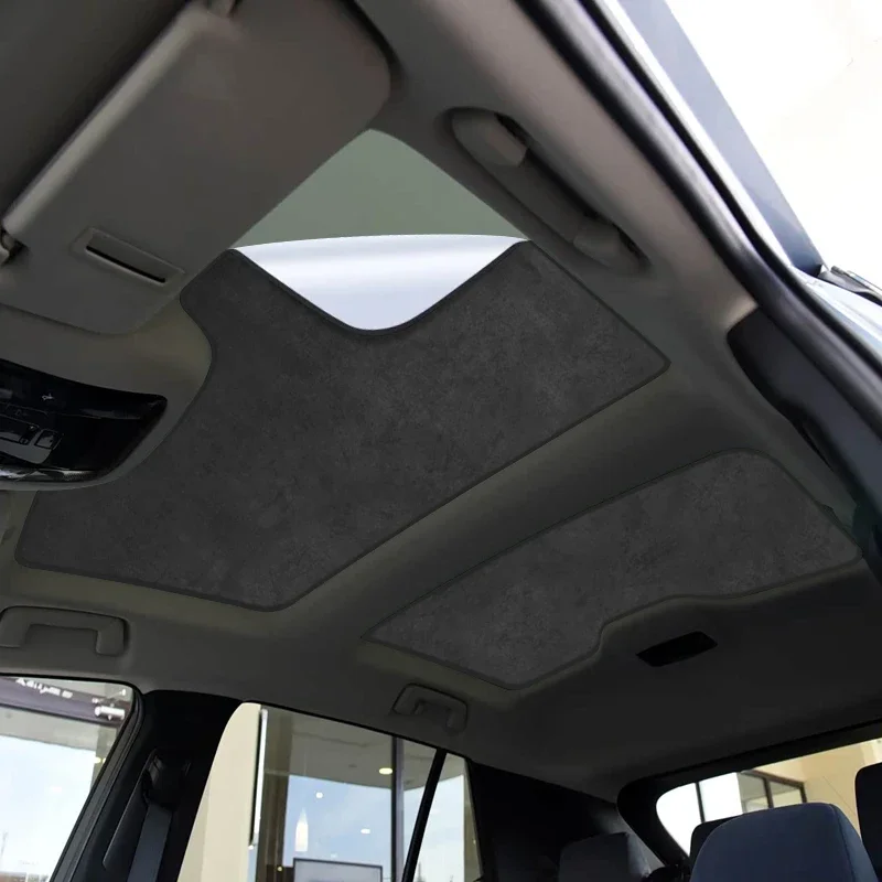 Car Suede Fabric Anti-uv Electrostatic Adsorption Sunroof Sunshade For LEXUS RZ 2023-Present Auto Heat Insulation Skylight