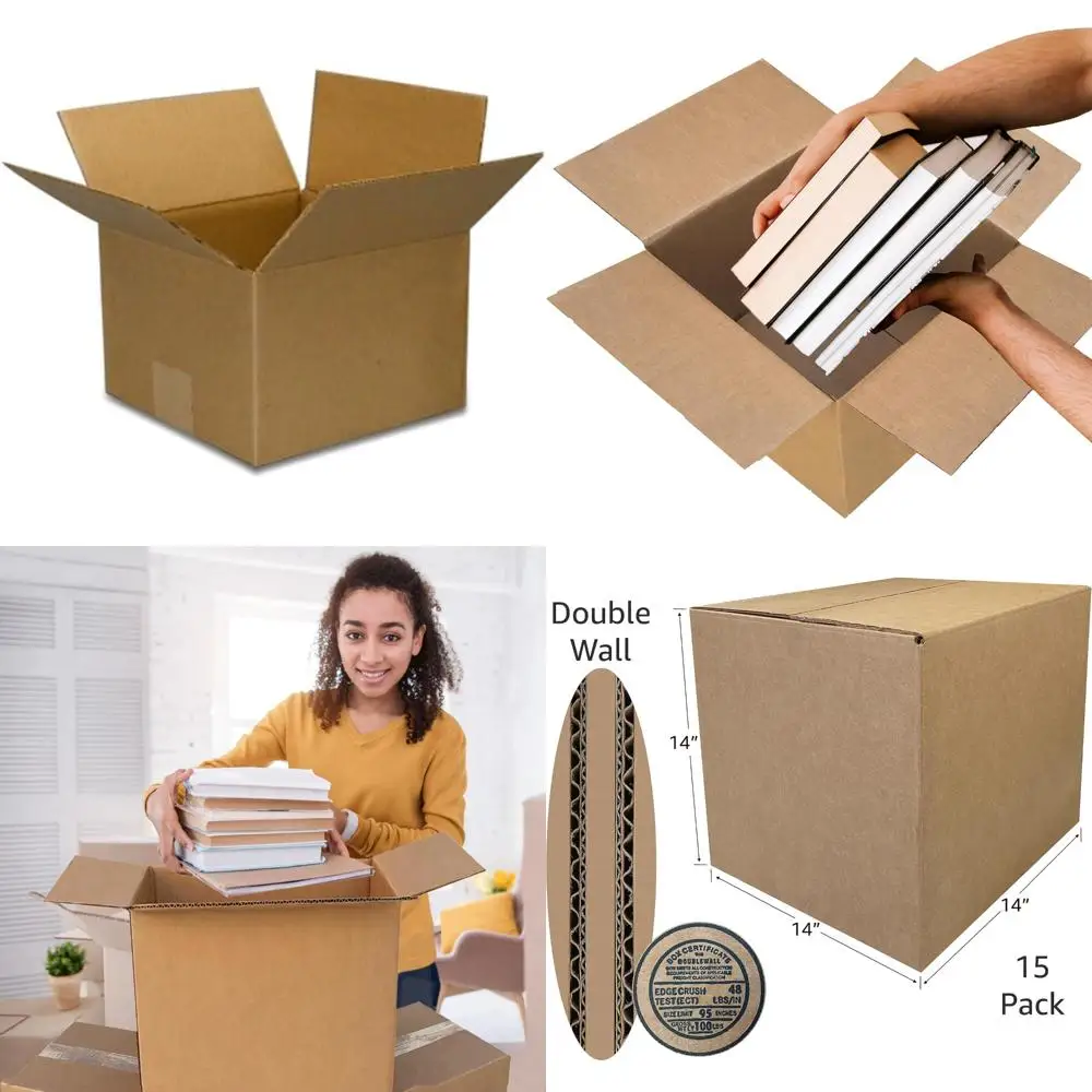 Large Cardboard Boxes 17x14x9 - Bulk Pack of 20 for Storage and Shipping | Durable and Eco-Friendly